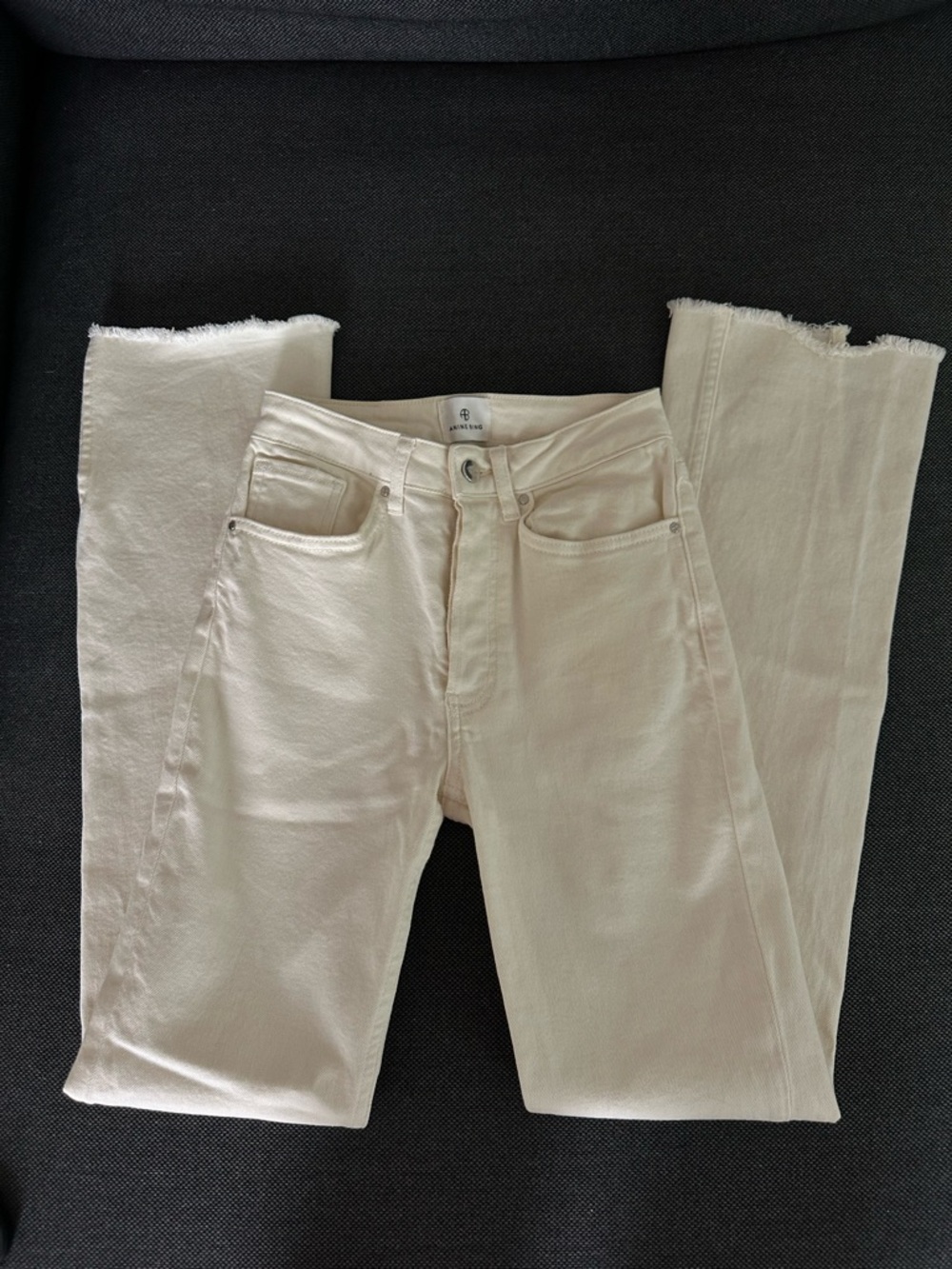 Anine Bing Cream Boot Cut Jeans